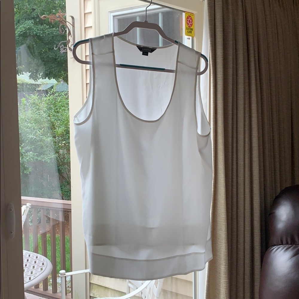 Lands End Silky white tank top